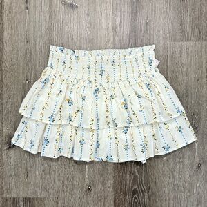 NEW Mini Skirt White Floral